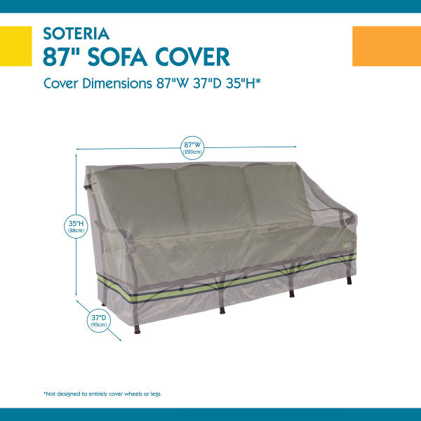 87 in. Duck Covers Soteria RainProof Patio Sofa Cover - Image 2